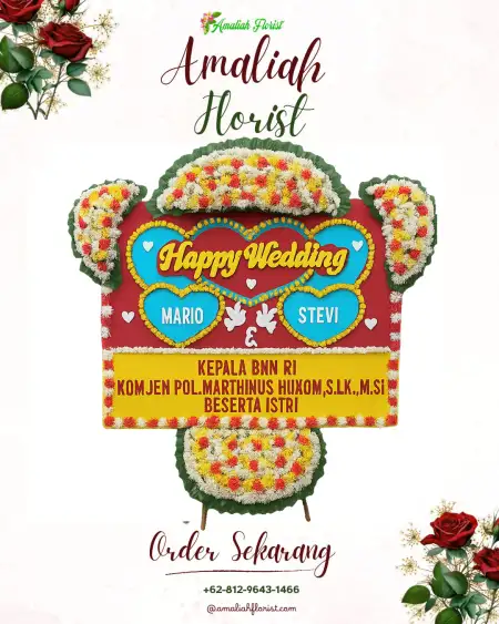 Papan Bunga Pernikahan Sapari